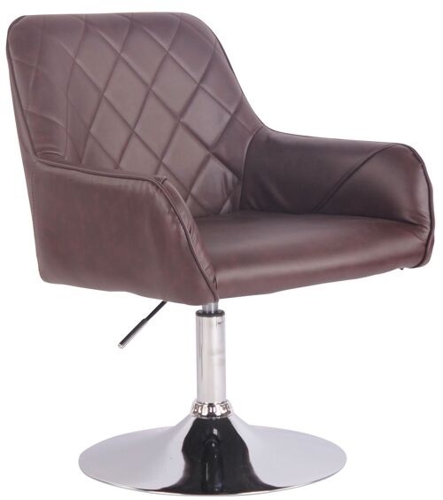 Fauteuil - Kunstleer - Modieuze stoel - Comfortabel - Rug- en armleuning - Draaibaar - Bordeaux , SKU532