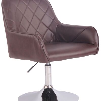 Fauteuil - Kunstleer - Modieuze stoel - Comfortabel - Rug- en armleuning - Draaibaar - Bordeaux , SKU532