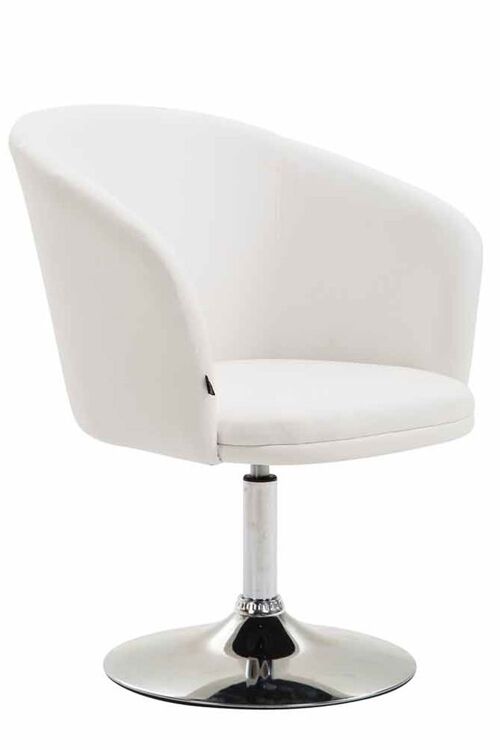 Fauteuil - Gewatteerde Zitting - Kunstleer - Wit , SKU533