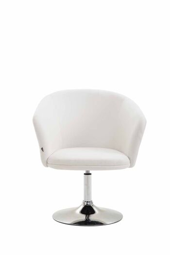 Fauteuil - Siège Rembourré - Simili Cuir - Blanc , SKU533 2