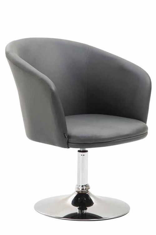 Fauteuil - Gewatteerde Zitting - Kunstleer - Grijs , SKU538