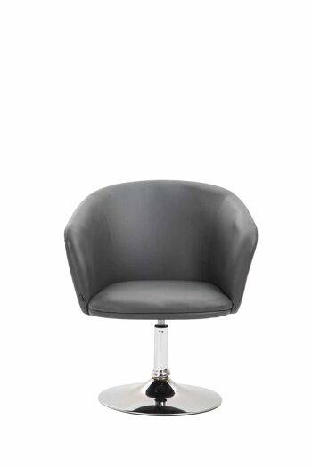 Fauteuil - Siège Rembourré - Cuir Artificiel - Gris , SKU538 2