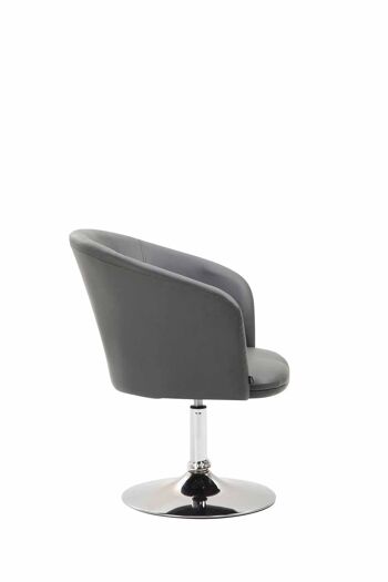 Fauteuil - Siège Rembourré - Cuir Artificiel - Gris , SKU538 3