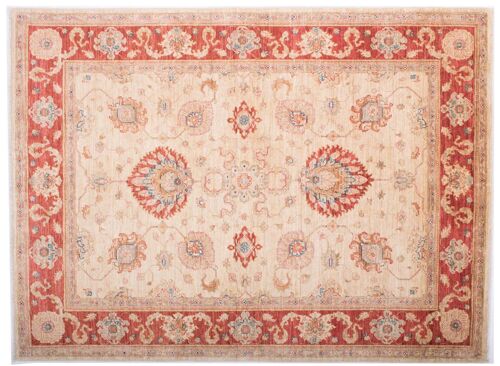 Afghan Feiner Chobi Ziegler 201x148 Handgeknüpft Teppich 150x200 Rot Blumenmuster