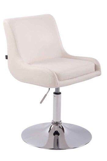 Fauteuil - Chaise pivotante - Moderne - Cuir artificiel - Blanc , SKU541 1