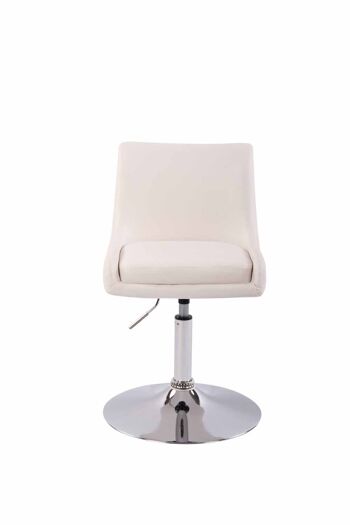 Fauteuil - Chaise pivotante - Moderne - Cuir artificiel - Blanc , SKU541 2