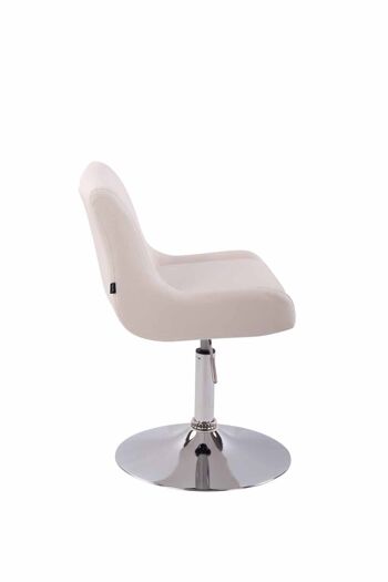 Fauteuil - Chaise pivotante - Moderne - Cuir artificiel - Blanc , SKU541 3
