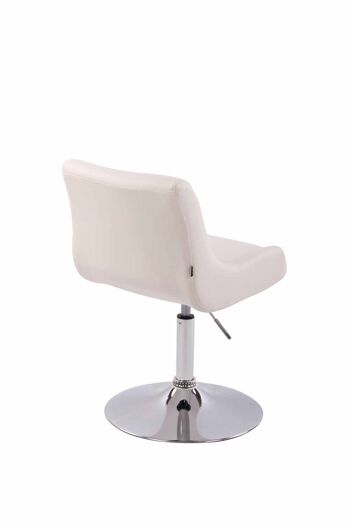 Fauteuil - Chaise pivotante - Moderne - Cuir artificiel - Blanc , SKU541 4
