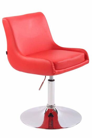 Fauteuil - Chaise pivotante - Moderne - Cuir artificiel - Rouge , SKU543 1