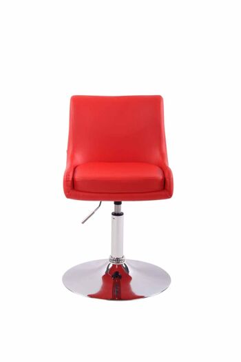 Fauteuil - Chaise pivotante - Moderne - Cuir artificiel - Rouge , SKU543 2