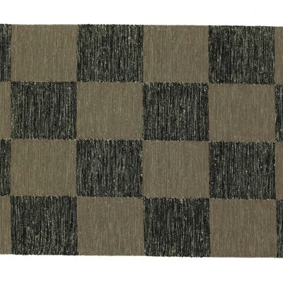Kilim 180x120 hand-woven carpet 120x180 black checkered handwork Orient room