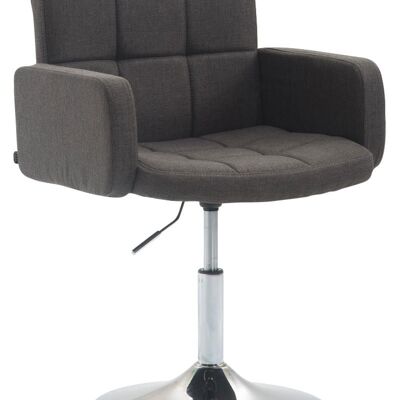 Fauteuil - Barkruk - Design - Trompetvoet - In hoogte verstelbaar- Stof - Donkergrijs - 58x43x80 cm , SKU562