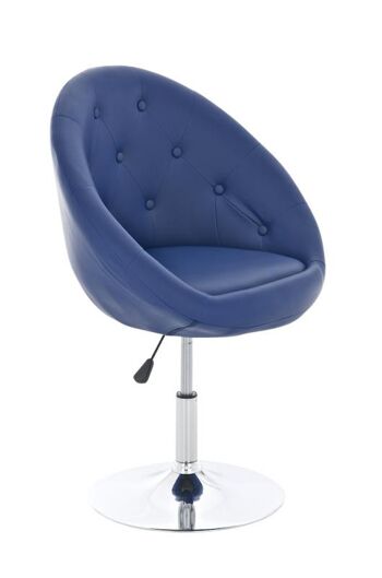 Chaise - Cuir artificiel - Confortable - Bleu , SKU573