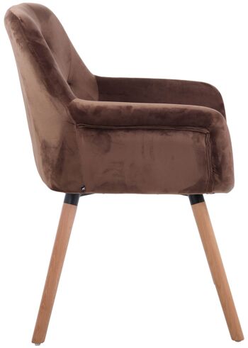 Chaise - Chaise de salle à manger - Design - Solide - Velours - Marron - 60x67x83 cm , SKU583 3