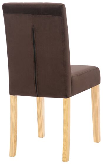 Chaise de salle à manger - Velours - Moderne - Pieds marron - Marron , SKU588 4