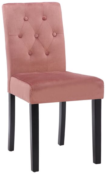 Chaise de salle à manger - Velours - Moderne - Rose , SKU593 1