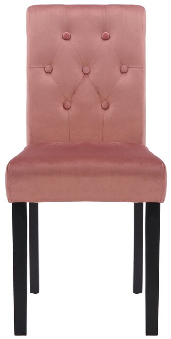 Chaise de salle à manger - Velours - Moderne - Rose , SKU593 2