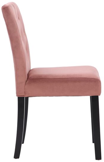 Chaise de salle à manger - Velours - Moderne - Rose , SKU593 3