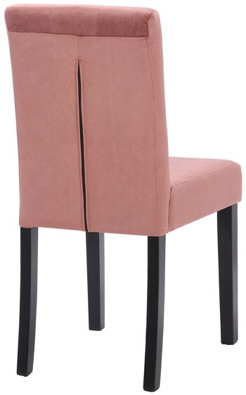 Chaise de salle à manger - Velours - Moderne - Rose , SKU593 4