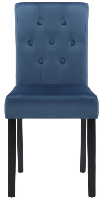 Chaise de salle à manger - Velours - Moderne - Bleu , SKU598 2