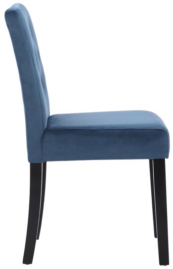 Chaise de salle à manger - Velours - Moderne - Bleu , SKU598 4