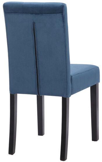 Chaise de salle à manger - Velours - Moderne - Bleu , SKU598 5