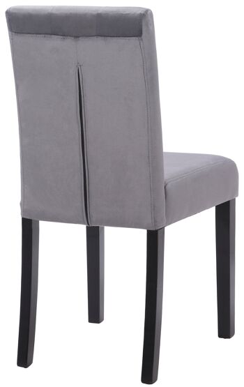 Chaise de salle à manger - Velours - Moderne - Gris , SKU599 4