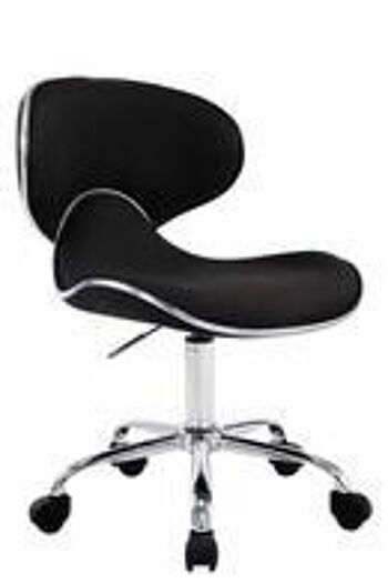 Chaise de bureau - Chaise - Design - Hauteur réglable - Tissu - Noir , SKU627 1
