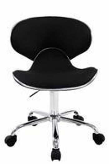 Chaise de bureau - Chaise - Design - Hauteur réglable - Tissu - Noir , SKU627 2