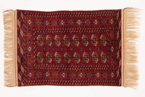 Kaukasus Buchara 124x86 Handgeknüpft Teppich 90x120 Rot Orientalisch Kurzflor Orient