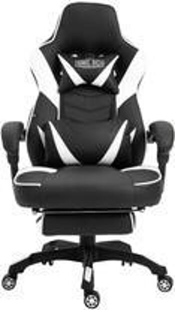 Chaise de jeu - Cuir artificiel - Chaise longue - Noir - Blanc - Bleu/Noir , SKU632 2