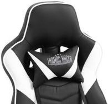 Chaise de jeu - Cuir artificiel - Chaise longue - Noir - Blanc - Bleu/Noir , SKU632 3