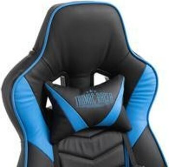 Chaise de jeu - Cuir artificiel - Chaise longue - Noir - Blanc - Bleu/Noir , SKU632 8