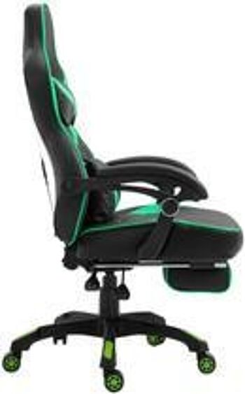Chaise de jeu - Cuir artificiel - Chaise longue - Noir - Blanc - Noir , SKU635 9