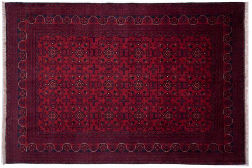 Afghan Khal Mohammadi Fein 291x197 Handgeknüpft Teppich 200x290 Rot Orientalisch