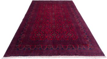 Tapis Afghan Khal Mohammadi Fein 291x197 noué main 200x290 rouge oriental 2