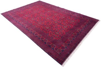 Tapis Afghan Khal Mohammadi Fein 291x197 noué main 200x290 rouge oriental 4