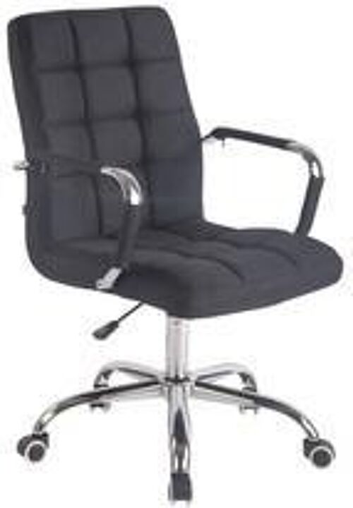 Bureaustoel - Design - In hoogte verstelbaar - Stof - Zwart - 56x62x104 cm , SKU643