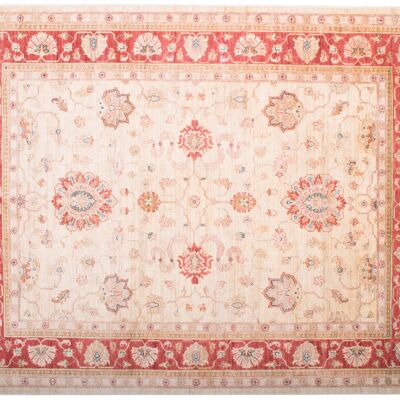 Afghan Feiner Chobi Ziegler 197x155 Handgeknüpft Teppich 160x200 Beige Blumenmuster