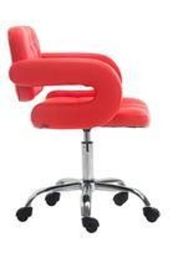 Chaise de bureau - Classique - Confortable - Moderne - Cuir - Rouge - Orange , SKU654 2