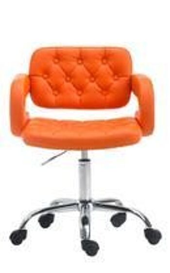 Chaise de bureau - Classique - Confortable - Moderne - Cuir - Rouge - Orange , SKU654 5