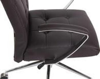 Chaise de bureau - Ergonomique - Réglable en hauteur - Cuir artificiel - Crème - 61x65x124 cm - Blanc , SKU659 8