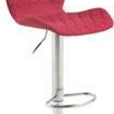 Barkruk - Kruk - Design - In hoogte verstelbaar - Stof - Rood - 51x47x109 cm , SKU664