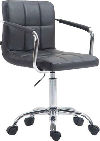 Chaise de bureau - Confortable - Cuir artificiel - Crème , SKU678 2