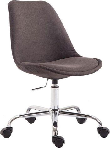 Chaise de bureau - Chaise - Design scandinave - Hauteur réglable - Tissu - Gris - 48x54x91 cm , SKU683