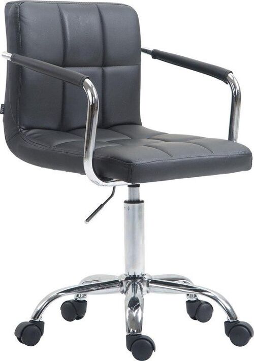 Bureaustoel - Bezoekersstoel - Bureau - Comfortabel - Kunstleer - Grijs - 52x44x88 cm , SKU697