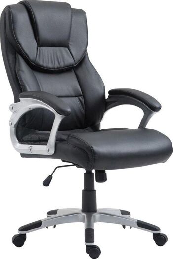 Chaise de bureau - Chaise de bureau - Durable - Matelassé - Tissu - Crème - 67x74x122 cm - Noir , SKU736 1