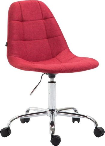 chaise de bureau | Confortable | Tissu | Rouge - Marron , SKU756 2