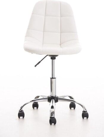 Chaise de bureau pour adultes - Tabouret blanc - Mobilier de bureau - 55x55x91 , SKU765 2