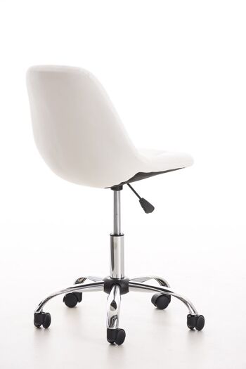 Chaise de bureau pour adultes - Tabouret blanc - Mobilier de bureau - 55x55x91 , SKU765 4